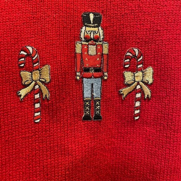 Tia Nutcracker Jeweled Buttons Knit Vintage Sweater Large - Picture 8 of 15